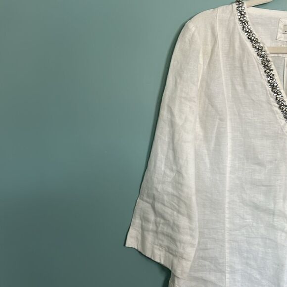 Marvin Linen Rhinestone Tunic - Picture 2 of 8
